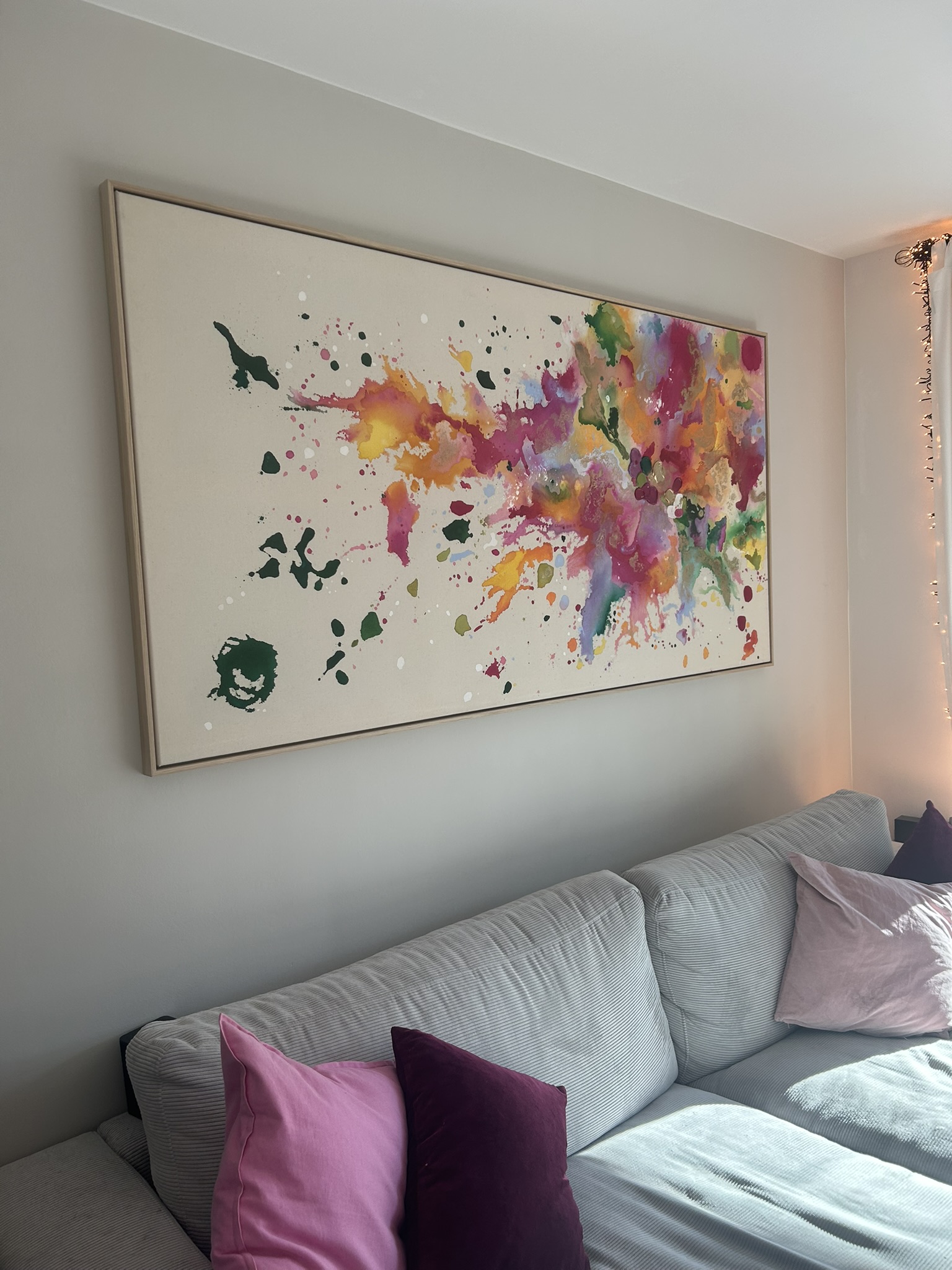 Ich lieb Leben viel zu sehr, 2025, Acryl und Gold auf roher Baumwollleinwand, Ansicht 11